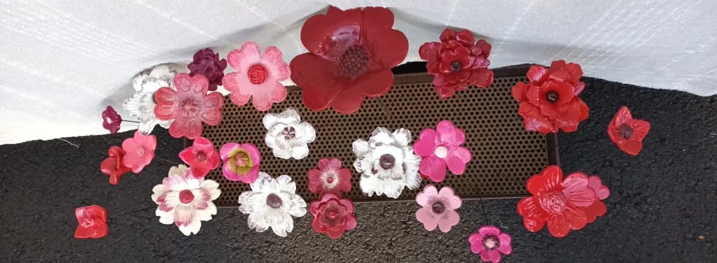 Fleurs colorées, differents modèles, Isabelle Morales